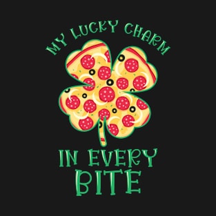 St. Patrick's Day Fast Food Shamrock Pizza Lucky Charm T-Shirt