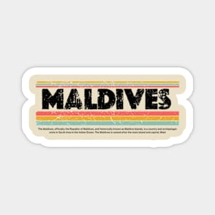 Maldives Island  gift  art 90s style retro vintage 80s Magnet