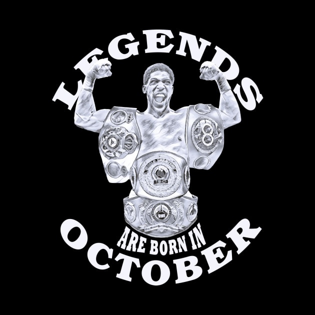 Legends Are Born In October Black by FightIsRight