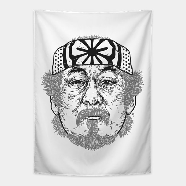 Mr. Miyagi Tapestry by DesecrateART