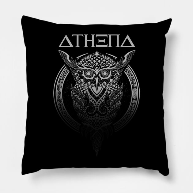 'Athena Ancient Greek Goddess' Athens Greek Mythology Gift Pillow by ourwackyhome