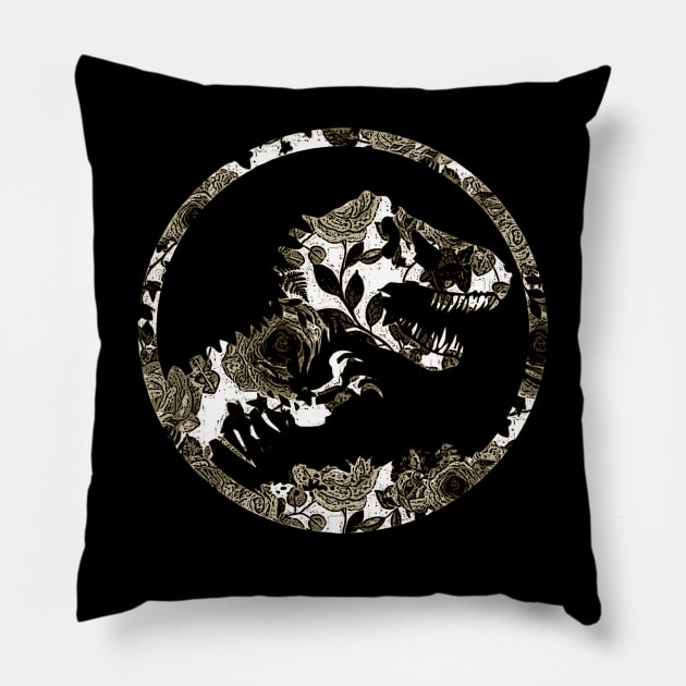 Flower Jurssic Black and Whites Pillow by REKENINGDIBANDETBRO