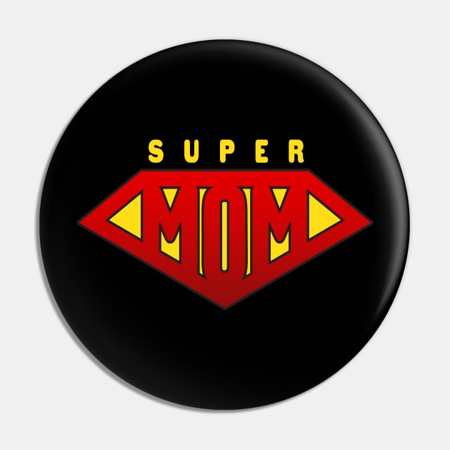 Super Mom Pin by FungibleDesign