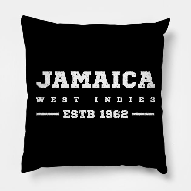 Jamaica Estb 1962 West Indies Pillow by IslandConcepts