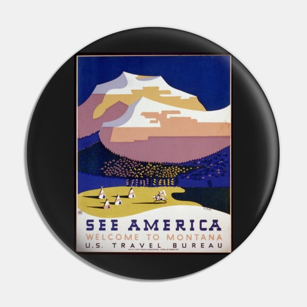 See America WPA Montana Pin by ROEDERcraft