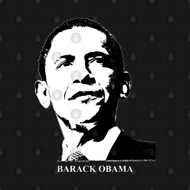 Barack Obama Portrait Pop Art Black by phatvo