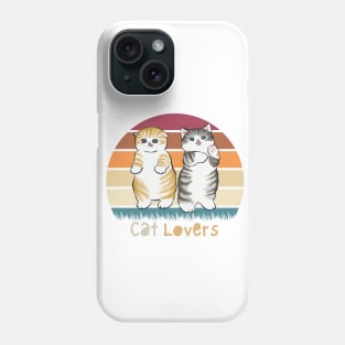 Orange Gray Brown Cat Lovers Phone Case