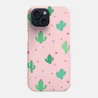 Pastel Pink Cactus Blooms Phone Case