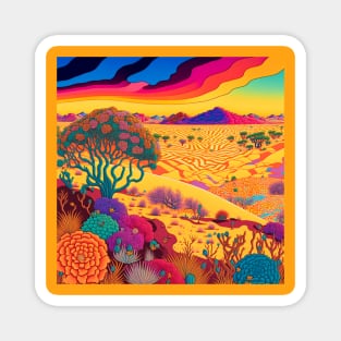 Colorful Landscape Desert Magnet