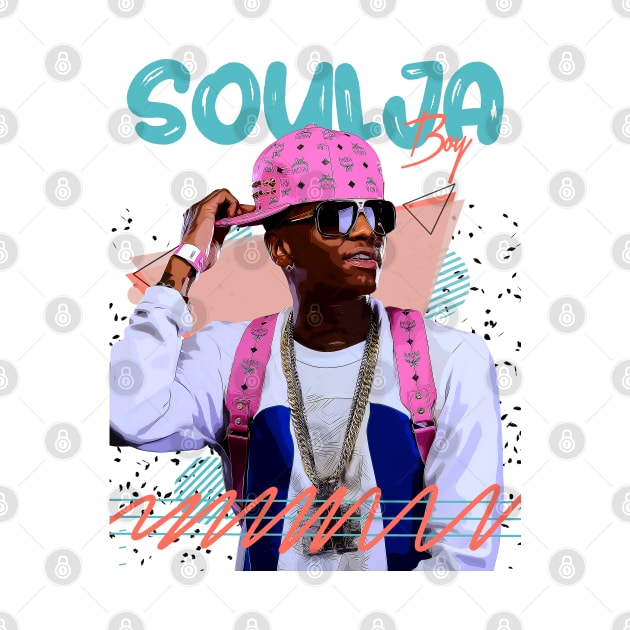 Retro Vintage Soulja Boy Fan Art Design T-shirt by Nandin Putri