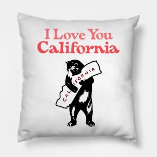 I Love You, California (Red) Pillow