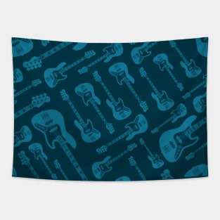 Bass Guitar Seamless Pattern Tapestry