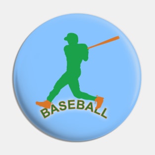 Baseball player in action Pin