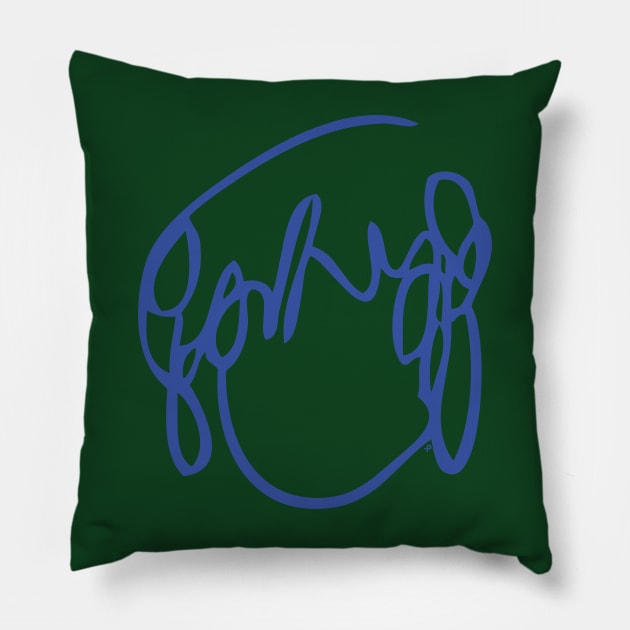 Scott Pilgrim Vs The World - Ramona Flowers - Have you seen a girl with hair like this- - DARK BLUE Pillow by ptelling