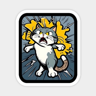 Angry Cat - Funny meme - Love Cats Magnet