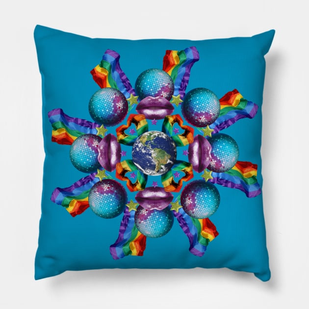 Gay pride mandala Pillow by burenkaUA