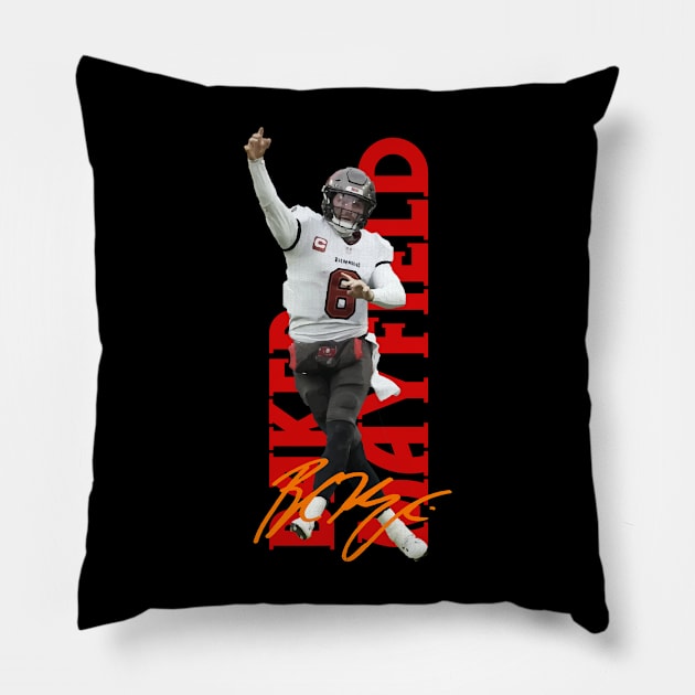 Baker Mayfield Pillow by CovpaTees