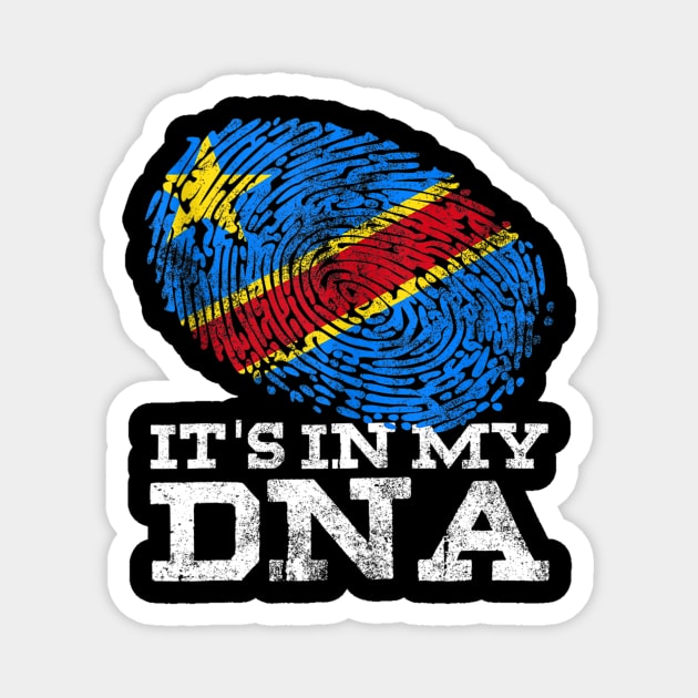 It's In My DNA Congolese Gifts African Tee DRC DR Congo Flag Magnet by Carmenshutter