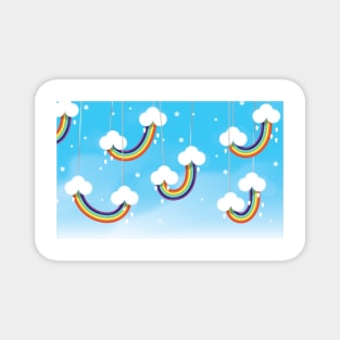 Clouds and Rainbows Magnet