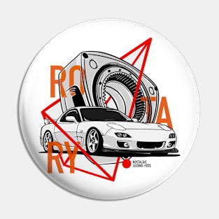 Mazda RX7 Rotary Engine JDM Legend Pin