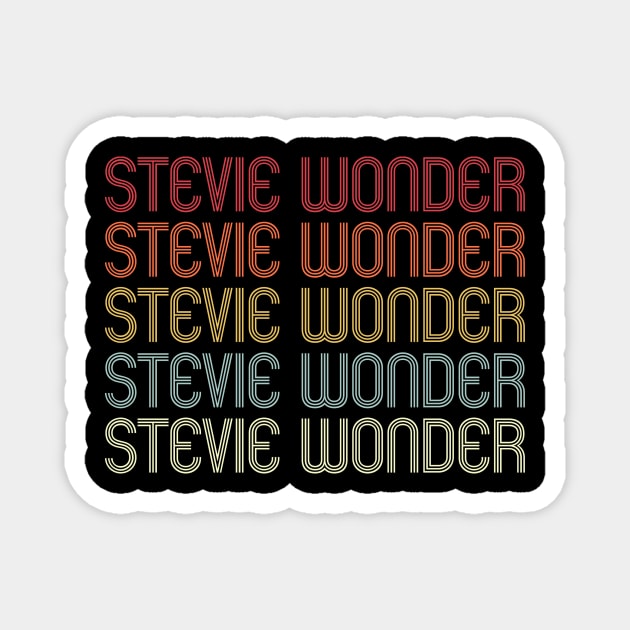 Retro Stevie Wordmark Repeat - Vintage Style Magnet by Realistic Flamingo