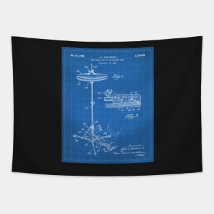 Hi Hat Drum Patent - Drummer Art - Blueprint Tapestry