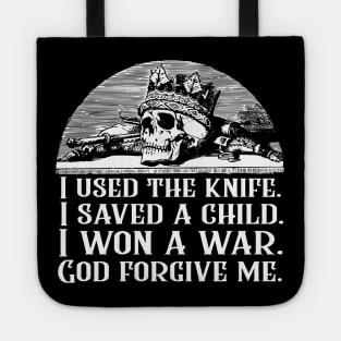 Jim Butcher Quote - I Used the Knife - The Dresden Files Tote