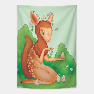 Cute forest creature Tapestry