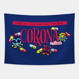 Corona Virus Retro Video Game Tapestry
