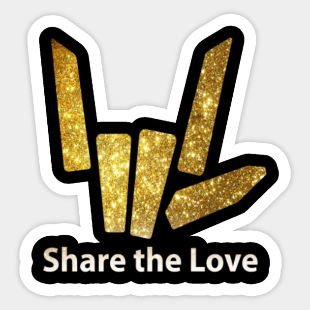 Share The Love Share The Love Logo Sticker Teepublic