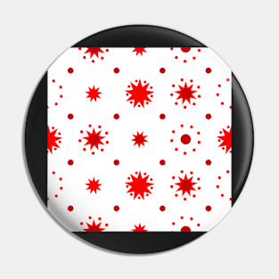 Suns and Dots Red on White Repeat 5748 Pin