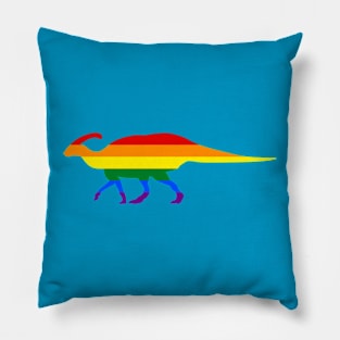 Parasaurolophus LGBTQ Pride Dino Design Pillow