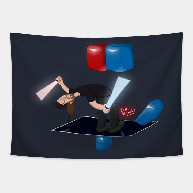 Shane Harris playing beat saber Colored Tapestry by RedBrumbler