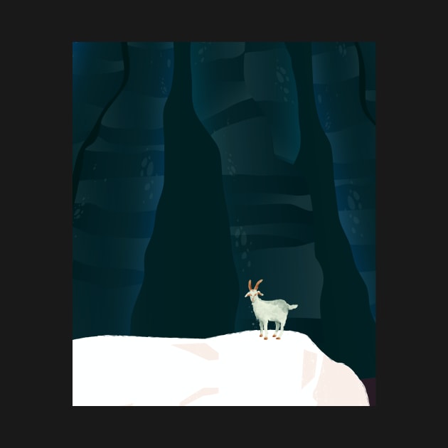 Lone goat deep in canyon by SkyisBright