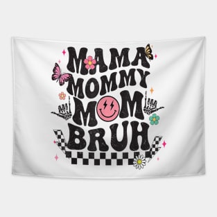 Groovy Vintage Mama Mommy Mom Bruh Funny Mother's Day Tapestry