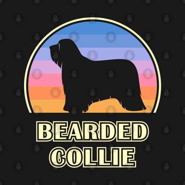 Bearded Collie Vintage Sunset Dog by millersye