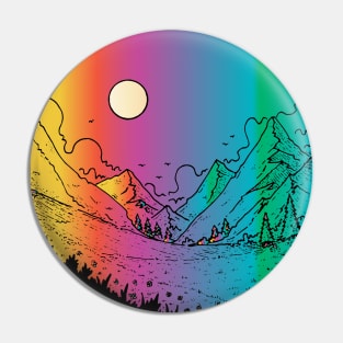 colorful mountains Pin