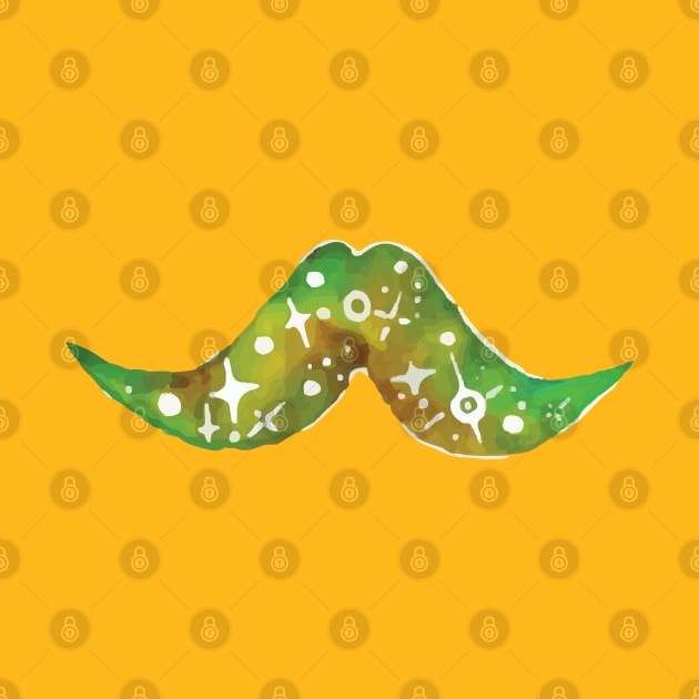 Green Space Mustache by byarielle