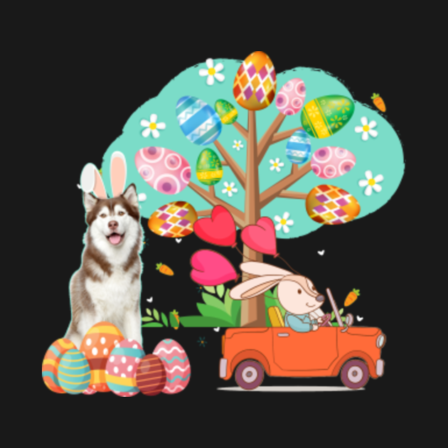 Disover Husky And Rabbit Thankgiving Day Costume Gift - Husky Lovers - T-Shirt