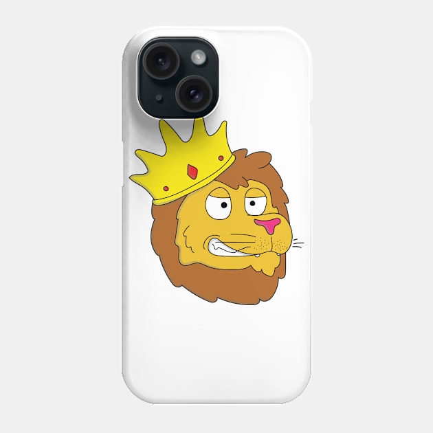 Leo the king Phone Case by disharmonicdoodles