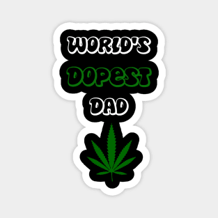 world's dopest dad Magnet