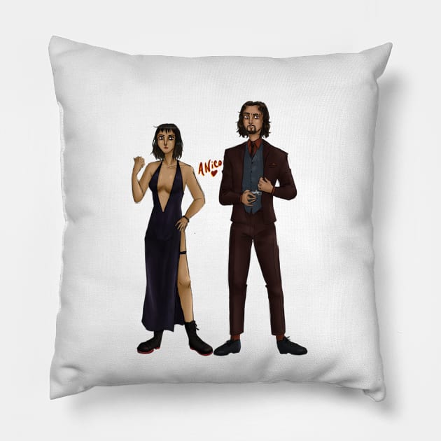 Diego and Lila Pillow by anico-art