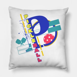 Pickleball Retro 90s Style Graphic Pillow