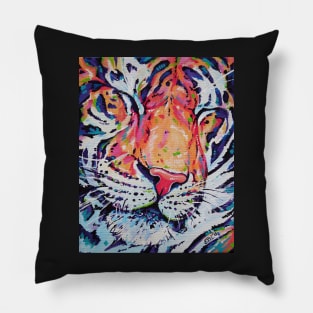 A moment of peace - Tiger Portrait Pillow