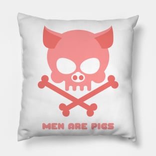 Animal Skull Pig Skull Men Are Pigs Men Are Trash Statement Evil Pig Pillow