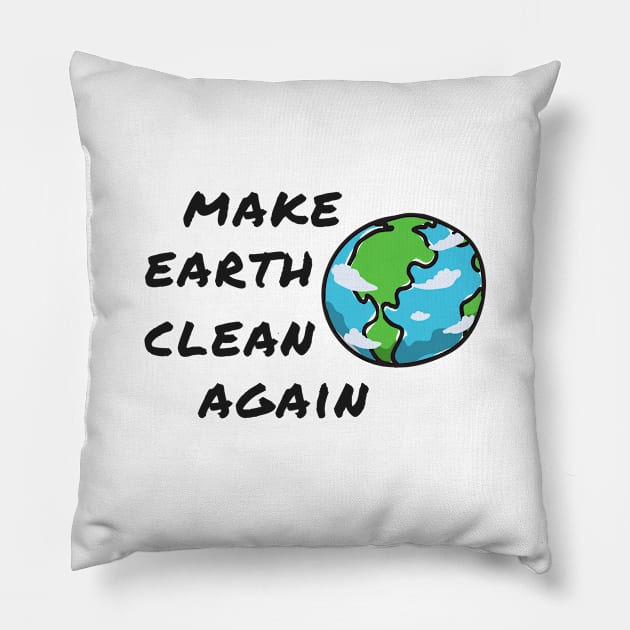 Clean Earth Pollution Shirt Planet Earth Greta Climate Change Shirt SOS Help Climate Strike Shirt Nature Future Natural Environment Cute Funny Gift Idea Pillow by EpsilonEridani