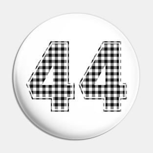 Plaid Number - 44 - Dark Pin