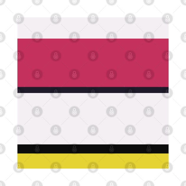 A great stew of Very Light Pink, Dark, Almost Black, Dark Pink and Piss Yellow stripes. by Sociable Stripes