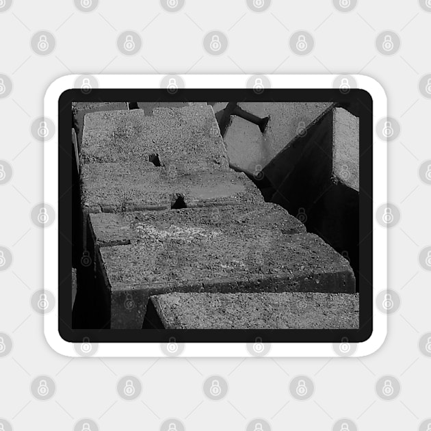 Cement Blocks And Shadows Magnet by PLANTONE