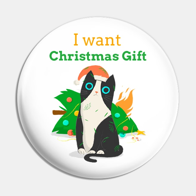 I Want Christmas Gift - Cat Lovers Pin by Smart Life Cost